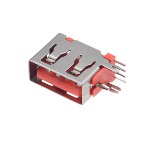 Conector USB Tipo-A Hembra de Cuerpo Corto, Diseño en Ángulo Recto de 10.0 mm con Pines de Seguridad para Montaje en PCB - Product Image 2