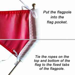 Bandera Rectangular Ecológica Personalizada con Asta Telescópica de Acero Inoxidable e Impresión Digital - Product Image 3