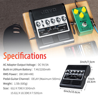 JOYO JAM BUDDY Amplifier Gitar Dual Channel Pedal Gitar Delay Tipe Berdiri dengan Baterai Isi Ulang Terintegrasi