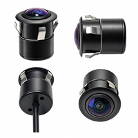 Caméra de recul pour voitures avec corps métallique diamanté, 18,5 mm, AHD Fish Eye 2K AHD1080P, vision nocturne 3D, 160 à 170 degrés