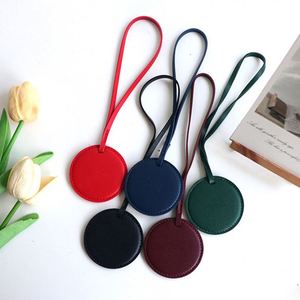 PU Leather Circle Keyring Round Keychain Women Handbag Pendant Gift Ladies Luggage <b>Bag</b> <b>Charm</b> Pendant DIY Craft <b>Bag</b> Accessories - Product Image 1
