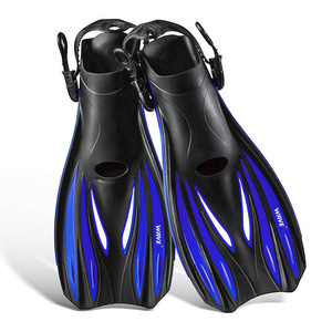 Freediving Fins Open Heel Adult Swimming Training Fins Black Unisex For Pool And Sea Diving - Product Image 4