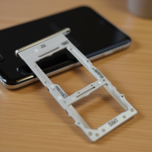 Bandeja para tarjetas Sim y Micro SD para Samsung Galaxy A51 5G A516B Plata - Product Image 3