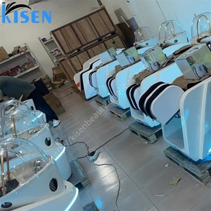 Sillón Eléctrico de Masaje para Champú Kisen, Venta Directa de Fábrica, Bajo Precio, Voltaje y Color Personalizables, Mesa de Spa para Cabeza de Salón, Venta al por Mayor - Product Image 4