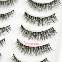 10 Paires Pack Faux Cils Grand Plateau En Gros Effet 3D Faux Cils De Vison Longueur Naturelle