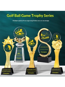 Trophée en cristal personnalisable avec gravure gratuite, conception en ligne sur mesure pour les récompenses de compétitions de gateball, baseball sur glace et <span class=keywords><strong>bowling</strong></span> - Product Image 6