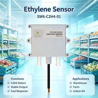 Transmetteur d'éthylène basse consommation SW6C2H401 C2H4 DC12 24V Capteur haute stabilité pour serres, salles de maturation et entrepôts frigorifiques
