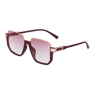 Gafas de Sol de Gran Tamaño con Media Montura para Mujer <span class=keywords><strong>BOOM</strong></span> BM3320, Novedad de 2021, Color Dorado y Rojo, Logotipo Personalizado, Estilo Vintage, Lentes Cuadradas Grandes con Degradado UV400 - Product Image 5