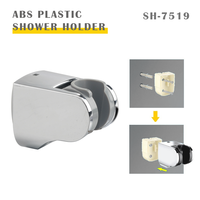 Douche à main en plastique ABS LEELONGS, chrome, panneau de 10,6 cm, 5 réglages, pluie, massage, haute pression, douche de bain