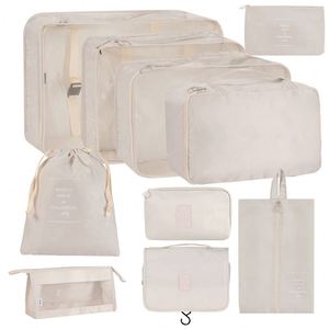 Lot de 10 sacs de rangement pour valise, cubes de compression, accessoires de voyage, organisateurs de bagages extensibles - Product Image 4