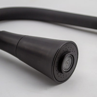 Robinet de cuisine moderne minimaliste en ABS électroplaqué avec extension articulée universelle, pulvérisation à deux vitesses, eau chaude et froide