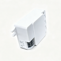 SanJin Détecteur de mouvement radar réglable 5,8 GHz à montage en surface, portée de détection 1-8 m, effet Doppler, 110-240 V, max. 100 W pour LED
