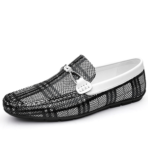 Haut de gamme nouveaux mocassins pour hommes avec motif <span class=keywords><strong>crocodile</strong></span> à la mode véritable peau de vache chaussures d'été pour hommes chaussures de haricot respirantes - Product Image 3