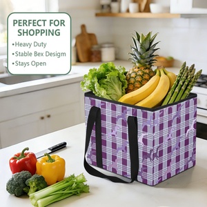 Hawaiian Custom Iwa Birds Print Convenient Large Capacity Kitchen Reusable Grocery <b>Bags</b> <b>Foldable</b> Shopping Box for Travel - Product Image 5