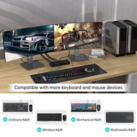 MT-VIKI pour commutateur KVM 2 ports, double moniteur 4K 60Hz, convertisseur USB pour deux ordinateurs