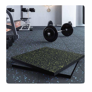 <b>Rubber</b> Gym Tiles - 1 Inch Thick Colorful <b>Rubber</b> Gym Tiles Shock and Sound Absorbing - Product Image 1