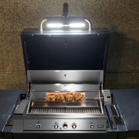 Lumière solaire de poignée de gril du capteur de mouvement LED avec la lumière imperméable de barbecue de pince de lampe de jardin d'agrafe pour le gril extérieur, camping