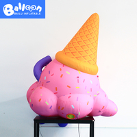 Crème glacée gonflable personnalisée en forme de dessin animé pour la décoration d'événements festifs, la publicité commerciale, les événements de carnaval