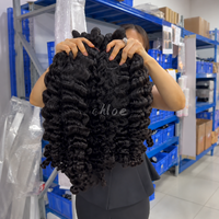 Cheveux humains indiens naturels, cheveux bouclés crépus, extensions de cheveux humains indiens vierges, cheveux indiens bruts