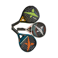 Raquette de tennis et de padel OEM en gros, personnalisée, surface en fibre de carbone 3K/12K/18K, noyau en mousse EVA, forme goutte d'eau, portable pour la plage