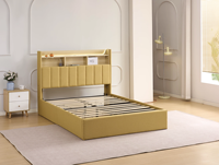 Ensemble de meubles de chambre à coucher de style européen 2026 : Lit king-size de luxe, lit king-size moderne avec tête de lit capitonnée
