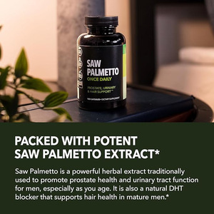 Cápsulas Saw Palmetto Balance, Suplemento para la Salud de la Próstata Masculina, Bloquea e Inhibe los Androgóneos, Mejora la Caída del Cabello, Vitaminas - Product Image 4