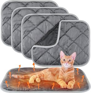 Venta al por mayor suave cachorro cajón Pad antideslizante perrera Mat manta para interior mascotas gatos invierno extraíble autocalentamiento perro cama Mat - Product Image 1
