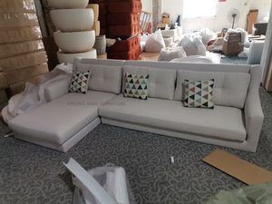 <span class=keywords><strong>Divano</strong></span> <span class=keywords><strong>letto</strong></span> moderno e minimalista in tessuto marrone 3 posti soggiorno mobili <span class=keywords><strong>divano</strong></span> componibile a forma di L con Chaise Lounge - Product Image 3