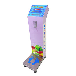 Große digitale Anzeige Münz betriebene digitale Gewichts maschine Ultraschall höhe 300kg Gewicht Fitness-Waage - Product Image 2