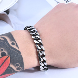 Pulsera Cubana de Acero Inoxidable 3 5 7 9 11MM Pulida a Mano Joyería de Moda para Hombre Regalo Pulseras de Eslabones - Product Image 3