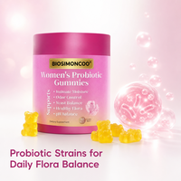 Gummies Probiotiques pour Femmes Soutien Équilibre pH Intime Flore Vaginale 60 Unités Ananas Vente en Gros