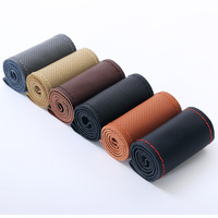 Housse de volant en cuir véritable, vente directe du fabricant, housse de volant universelle pour toutes les saisons, cousue à la main en cuir de vache