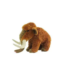 Hersteller OEM & ODM Mammut Kuscheltiere Spielzeug Lebensechte haarige Elefanten Wolle Mammut Plüschtiere Puppe Weihnachts geschenke