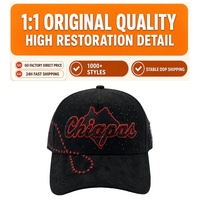 Gorras de Béisbol de Alta Calidad con Visera Curva de 5 Paneles, de Algodón y Gamuza, con Bordado 3D, Calidad NFC Original, Color Dorado