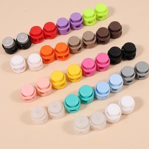 Hebilla de ajuste de plástico colorida con diseño de nariz de cerdo de doble orificio para cordón elástico, para chaquetas y abrigos, con diseño de hebilla de resorte - Product Image 2