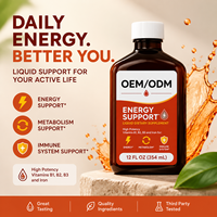 Complément alimentaire liquide de fer à marque privée OEM avec vitamines B, multivitamines, soutien énergétique, sans OGM, 12 oz