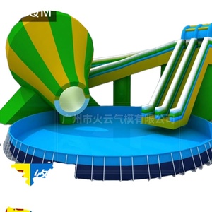 <b>Large</b> Bracket Swimming Pool Outdoor Mobile Water Park <b>Slide</b> Combination Steel Frame Pool Inflatable Swimming Pool - Product Image 1