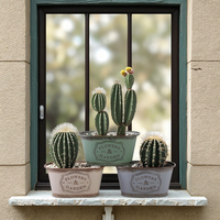 Pots de plantes ovales en fer, style industriel, faits à la main, écologiques, durables, pour la maison et le jardin, décoration extérieure