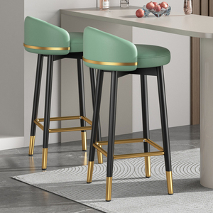 <span class=keywords><strong>Tabouret</strong></span> <span class=keywords><strong>de</strong></span> <span class=keywords><strong>bar</strong></span> nordique, mobilier antique rétro, <span class=keywords><strong>style</strong></span> rustique, chaise haute <span class=keywords><strong>de</strong></span> comptoir moderne en cuir doré <span class=keywords><strong>de</strong></span> luxe avec dossier - Product Image 5