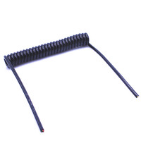 Câble spiralé résistant à la torsion Haoye PUR 2-12 cœurs IP67 5M Cycles Haute élasticité Câble d'alimentation à ressort Bras robotique 105 rotations