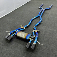 Échappement arrière en alliage de titane avec embouts en fibre de carbone et commande Valvetronic pour BMW M3 M4 G80 G82 Performance