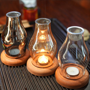 Porte-bougie coupe-vent en verre avec base, résistant à la chaleur, pour brûleur d'encens, idéal pour la décoration de Noël à la maison - Vente chaude - Product Image 5