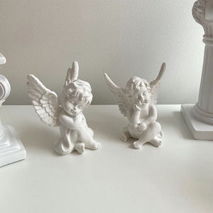 Ingrosso in stile retrò <span class=keywords><strong>con</strong></span> le <span class=keywords><strong>ali</strong></span> ornamento grazioso angelo in resina per matrimonio regalo di compleanno eco-friendly gioielli da scrivania altalena - Product Image 6