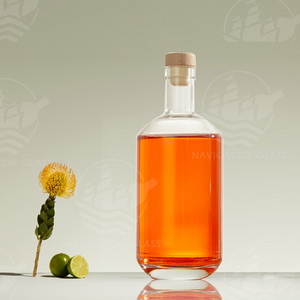 Botella de licor cuadrado de 750 ml Botella de vidrio de vodka de vino de whisky de Ginebra de 750 ml para Ron Brandy - Product Image 5