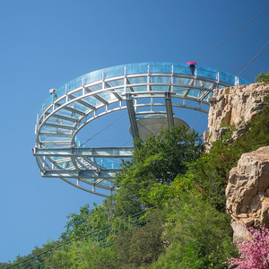 Glass Floor Safety Laminated Glass Glass Walkway Bridge For Outdoor Deck Stage With Led Light Ceiling Extra-thick - Product Image 3