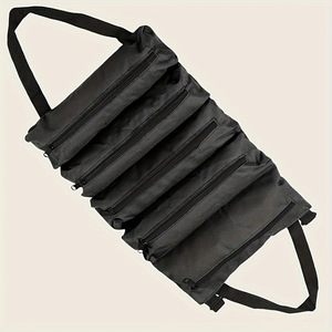 Sac à outils vert et noir multi-compartiments pour électricien, travail de menuiserie et réparation - Product Image 2