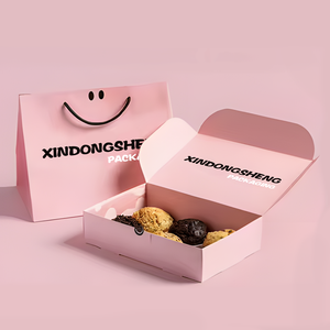 Boîtes d'emballage individuel en papier biodégradable de forme personnalisée Boîte à cupcakes à gâteau cadeau en carton - Product Image 1