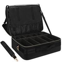 Boîte d'organisation de maquillage extra large Relavel Trousse cosmétique de voyage pour maquilleur professionnel Trousse de train étanche