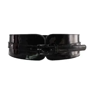Factory direct sales European American fashion belt patent leather belts versatile waist seal women waistband