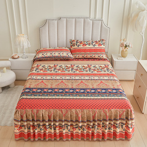 Housse de lit transfrontalière monobloc antidérapante avec bords volantés, protège-matelas pour matelas Simmons - Product Image 6